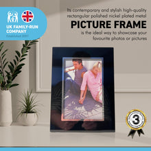 Load image into Gallery viewer, BLACK ALUMINIUM GLASS PHOTO FRAME | 15cm x 20cm | 6 Inches x 8 Inches | Picture Frame | High Quality Contemporary style | Showcase your photos and pictures.