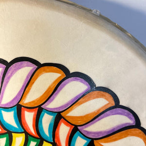 Decorated 50cm Shamanic Celebration Hand Drum with Beater- acoustic-Drumming Reduces Tension, Anxiety, and Stress.