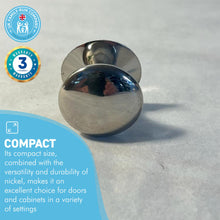 Load image into Gallery viewer, Cherema Nickel Knob | Single door knob | Nickel cupboard knobs | Cabinet hardware | Antique nickel cupboard handles | Cupboard door handles | 30mm
