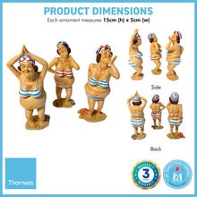 Load image into Gallery viewer, Set of 3 CUTE OLD DEARS resin FIGURINES | Seaside ornament | bathroom ornaments | beach figurine | 15cm (H) | Swimmer | Old Deer | Timeless Treasures