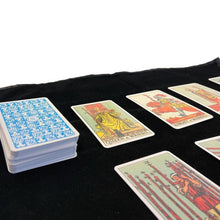 Load image into Gallery viewer, LARGE VELVET BLACK TAROT READING CLOTH | Tablecloth | Tarot cloth | Plain design | Does not distract from readings | 60cm x 60cm