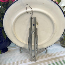 Load image into Gallery viewer, Set of 4 of Large 10 inch Metal Easel Antique Nickel Finish | Plate holder | Display stand | Metal Frame Holders for Photo Pictures Decorative Plate Dish | 25cm (H) x 15cm  (Deep) | Picture Easel |Wedding tables