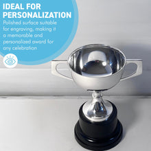 Load image into Gallery viewer, Elegant 18cm Silver Trophy Cup, Champagne Coupe design - Ideal Award for achievements & celebrations