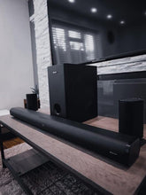 Load image into Gallery viewer, Refurbished Majority Bluetooth 5.1 Surround Sound System, 3D Dolby Audio Soundbar 300W, Home Cinema Sound System and Sound bar with HDMI ARC, Wireless Subwoofer and Detachable Speakers Everest
