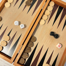 Load image into Gallery viewer, WOODEN INLAID BACKGAMMON SET 30cm x 18cm| Classic Strategy Board Game | Wooden playing pieces and dice | Inlaid playing board | back gammon| Backgamon | Magnetic closure