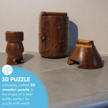 Load image into Gallery viewer, 3D Wooden Beer Bottle Brain Teaser Puzzle,  Unique & Fun Gift for Puzzle Enthusiasts