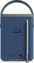 Load image into Gallery viewer, Majority Little Shelford Radio, DAB, DAB+ Digital and FM Bluetooth, Portable, Battery and Mains Powered, Bluetooth Connectivity, Dual Alarm, 15 Hours Playback and LCD Display - Blue & Grey