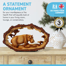 Load image into Gallery viewer, SOLITARY HIPPO IN WOOD EFFECT RESIN  |Ornaments for The Home | Home Accessories | Animal Lover Gift Birthday Friendship Gifts | Wildlife Lover Gift| Ornaments | Hippopotamus