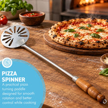 Load image into Gallery viewer, The 450mm Pizza Spinner Paddle – A Stainless Steel Pizza Turner with Wooden Handle