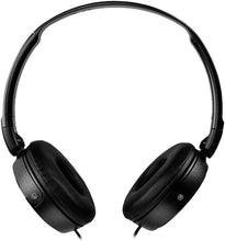 Load image into Gallery viewer, Sony Black MDR-ZX110 Overhead Headphones | Unique inside-folding design | 1.2m long cord | 30 mm dome drivers for balanced sound