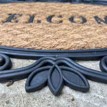 Load image into Gallery viewer, Rubber backed Coir Welcome Rectangle Door Mat 30cm x 45cm | Outdoor or Indoor use | doormat | non slip
