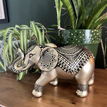 Load image into Gallery viewer, Exquisite Golden Elephant Statue: Elegant Ornament in Brilliant Gold Hue - Perfect for Home Decor