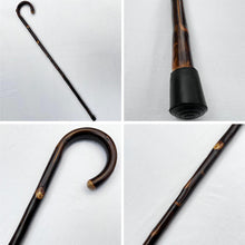 Load image into Gallery viewer, 92cm Ash Wood Walking Cane, lightweight mobility aid with rubber ferrule for enhanced stability and comfort