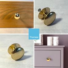 Load image into Gallery viewer, Cherema Brass Knob | Single door knob | Brass cupboard knobs | Cabinet hardware | Antique brass cupboard handles | Cupboard door handles | 30mm