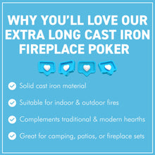 Load image into Gallery viewer, ๐๐๐ฆ๐ง ๐๐ฅ๐ข๐ก ๐๐๐ฅ๐๐ฃ๐๐๐๐ ๐ฃ๐ข๐๐๐ฅ ๐ฐ๐ฌ" ๐๐ซ๐ง๐ฅ๐ ๐๐ข๐ก๐ ๐๐๐ฅ๐ ๐ฃ๐๐ง ๐ง๐ข๐ข๐ | Safe Fire Management | Heat-Resistant | Heavy-Duty Fire Poker for Wood Burner, Stove & Outdoor Fire Pits