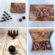 Load image into Gallery viewer, Deluxe Wooden Bowling Set with Solid Wood Storage Box | Ideal Gift for All Ages and Occasions