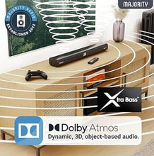 Load image into Gallery viewer, 2.1.2 Dolby Atmos Soundbar | Wall Mountable Bluetooth 3D Sound with 160W Upfiring Speakers | Digital Display, EQ Controls | HDMI, Optical, Aux | Bracket/Fixings and Remote Included | Majority Elias