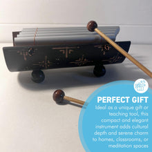 Load image into Gallery viewer, Indonesian style Xylophone with 5 pipes, Traditional wood and metal Percussion Instrument