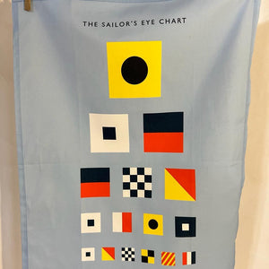 Sailors Eye Chart Tea Towel | 100% Cotton tea towel | Blue kitchen towel | Hand towel| Nautical gift | Beach themed gift | Perfect gift for sailors | 70 cm x 50 cm