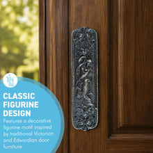 Load image into Gallery viewer, The Figurine – A Single Cast Iron Push Plate, Cast and Hand Finished in Antique Iron