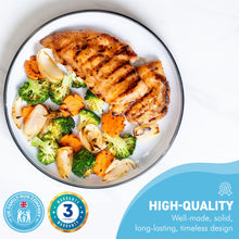 Load image into Gallery viewer, 18CM WHITE ENAMEL DINNER PLATE | Pasta and Rice plate | Enamel plate | Single plate | Traditional dinner plate | Kitchen plate for pies, sides and dinner | 18cm diameter with 3cm depth