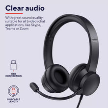 Load image into Gallery viewer, Trust Rydo PC USB Headset | Compact and Comfortable | soft leatherette ear cushions | Adjustable microphone | 1.8m cable, freedom to move