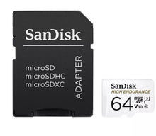 Load image into Gallery viewer, SanDisk High Endurance 100MBs MicroSD Memory Card - 64GB