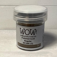 Load image into Gallery viewer, Wow! Embossing Powder 15ml | POLISHED GOLD REGULAR| Free your creativity and give your embossing sparkle