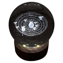 Load image into Gallery viewer, 3D Crystal Ball Night Light USB Lamp with Ludosphere Galaxy Design, Elegant, Modern Illumination for Any Room