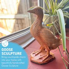 Load image into Gallery viewer, 𝗚𝗢𝗢𝗦𝗘 𝗙𝗜𝗚𝗨𝗥𝗜𝗡𝗘 Rustic Wood-Look Figurine Farmhouse Bird Home Decor