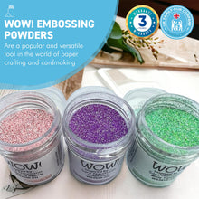 Load image into Gallery viewer, 3 x Wow! Embossing Powders 15ml | MINTY TWINKLE, GRAPE FIZZ & STRAWBERRY SPARKLE regular| Free your creativity and give your embossing sparkle