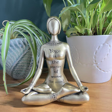 Load image into Gallery viewer, Golden Ceramic Yoga Meditation Spiritual Ornament: Tranquillity Through Art - Elevate Your Zen Space