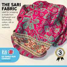 Load image into Gallery viewer, SARI FABRIC GIFT WRAPPING CLOTH | 60cm X60 cm | Gift Wrapping | Eco Friendly Gift Wrap| Recycled Gift Wrap | Furoshiki Wrapping Fabric