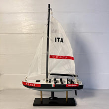 Load image into Gallery viewer, LUNA ROSA AMERICAS CUP MODEL YACHT | Sailing | Yacht | Boats | Models | Sailing Nautical Gift | Sailing Ornaments | Yacht on Stand | 33cm (H) x 21cm (L) x 4cm (W)
