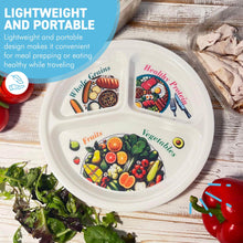 Load image into Gallery viewer, Portion Control Plate for Balanced Diet - Sections for Grains, Proteins, Fruits & Veggies | Slimming & Healthy Eating Plate