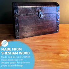Load image into Gallery viewer, Wooden Treasure Chest Money Box, secure and stylish storage for coins
