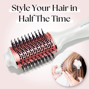 Lily England HAIR DRYER BRUSH - Hot Air Brush with Adjustable Temperature - Hot Brush for Hair Styling - Hot Air Styler & Heated Hair Brush Dryer