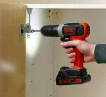 Load image into Gallery viewer, Black + Decker 18V Lithium-ion Drill Driver with Accessories