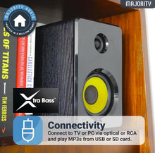 Load image into Gallery viewer, Majority D40X Active Bookshelf, Powered Stereo Studio Speakers | Bluetooth