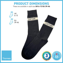 Load image into Gallery viewer, CAPTAIN PAIR OF SOCKS | Sailing Gift | Gifts for boat owners | Nautical socks | Cotton rich | Adult Size UK 6-12 EU 39-46