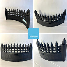 Load image into Gallery viewer, 16 Inch Castle Fire Front Fret Matt Black | Large Cast Iron Sturdy Fireplace Accessory