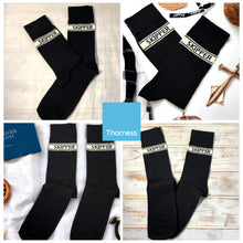 Load image into Gallery viewer, SKIPPER PAIR OF SOCKS | Sailing Gift | Gifts for boat owners | Nautical socks | Cotton rich | Adult Size UK 6-12 EU 39-46