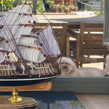 Load image into Gallery viewer, Fully Rigged Cutty Sark Model Yacht | 52cm (L) x 33cm (H) | Nautical ornament | sailboat model | Cutty Sark sailing ship model | Fully assembled model boat ready for display