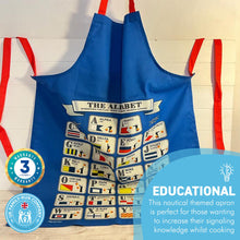 Load image into Gallery viewer, Alphabet Apron | 100% cotton | Adjustable Apron | 90cm x 70cm