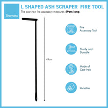 Load image into Gallery viewer, L SHAPED  ASH SCRAPER TOOL FOR FIREPLACE| Cast iron | Tools and accessories for fireplace | BBQ accessories | Fire accessory tool | Ash scraper | Charcoal rake
