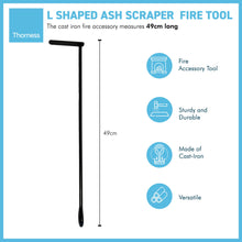 Load image into Gallery viewer, L SHAPED  ASH SCRAPER TOOL FOR FIREPLACE| Cast iron | Tools and accessories for fireplace | BBQ accessories | Fire accessory tool | Ash scraper | Charcoal rake