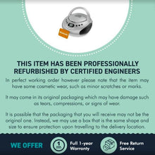 Load image into Gallery viewer, Portable Bluetooth CD Boombox with FM radio | CD, CD-R, CD-RW | 30 Presets | Easy Controls, LED Display, Headphone Jack | OAKCASTLE CD250 (Grey)