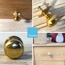 Load image into Gallery viewer, Mulberry Brass Knob | Single door knob | Brass cupboard knobs | Cabinet hardware | Antique brass cupboard handles | Cupboard door handles | 30mm