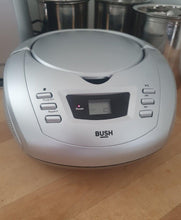 Load image into Gallery viewer, Bush Silver CD Radio Boombox | Top Loading | 20 Track Programmable CD | 2 x 1 Watts Power