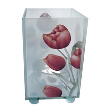 Load image into Gallery viewer, Elegant Red Tulip Glass Votive Candle Holder – Perfect for Home Decor & Gifts